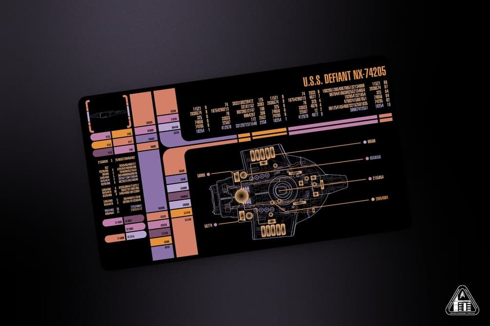U.S.S Defiant Overview Remaster, an LCARS wallpaper by Michael Overton